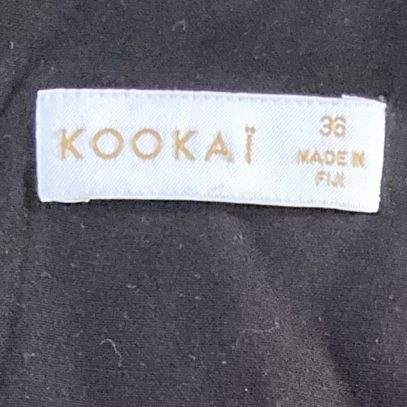 Kookai Simone shirred Crop Top Square Neck Black - Picture 6 of 9